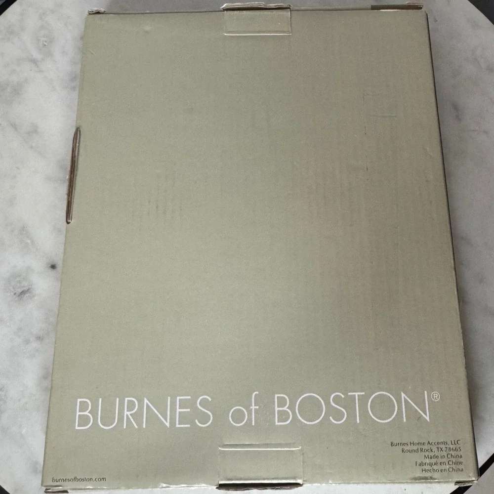 New Burnes of Boston 5x7 Picture Frame Pewter Scroll‎ Crystal Accents 490457 New